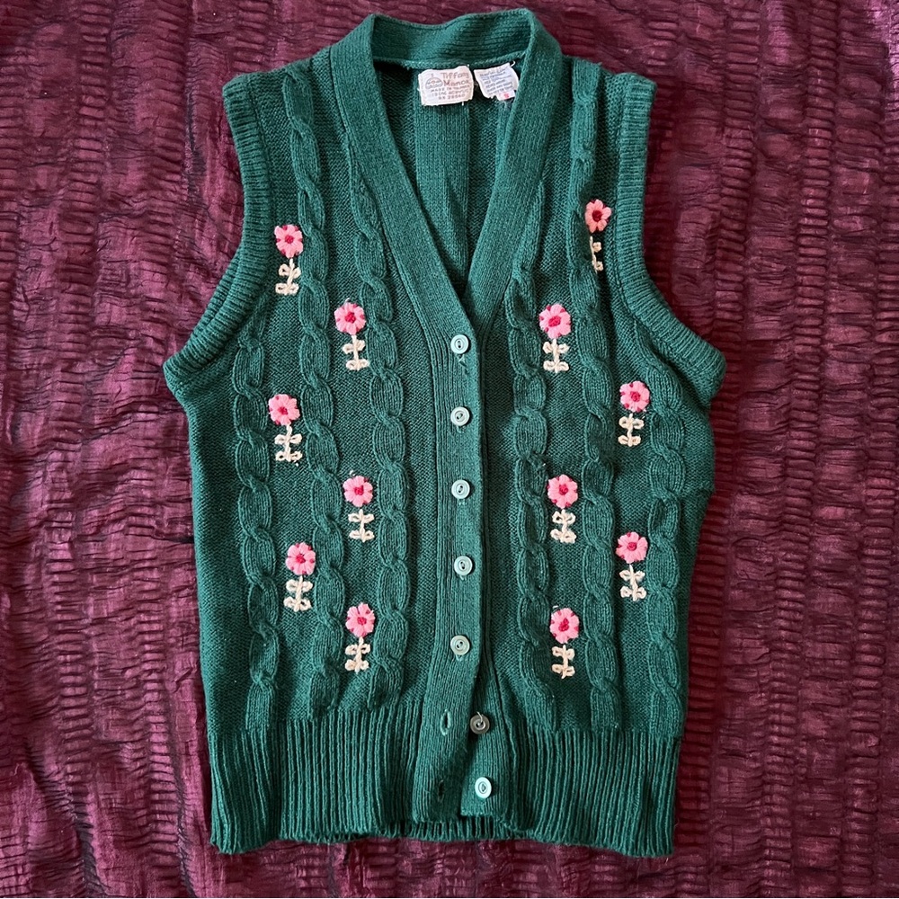 Vintage Tiffany Manor Sweater Vest Size S